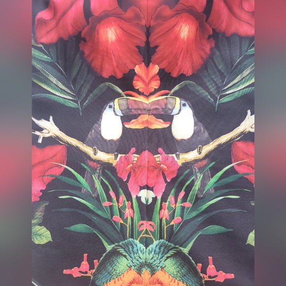 Ted Baker Bismii Mirrored Toucan Dress, BNWT, Size 0 - Picture 6 of 9